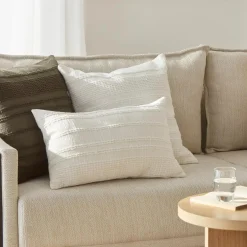 Bouclair White Lindy Decorative Pillow* Decorative Throw Pillows