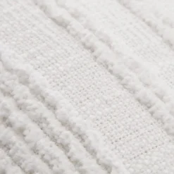 Bouclair White Lindy Lumbar Decorative Pillow* Decorative Throw Pillows