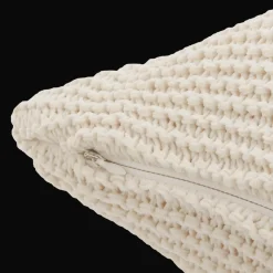 Bouclair White Lonny Knit Throw Pillow* Decorative Throw Pillows