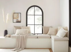 Bouclair White Lonny Woven Throw* Decorative Throws & Blankets