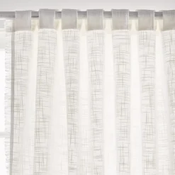 Bouclair White Nuk Back-Tab/Rod-Pocket Curtain* Sheer Curtains & Window Sheer Panels