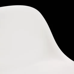 Bouclair White Plastic and Wood Metal Veneer Counter Stool* Furniture Accessories|Bar & Counter Stools