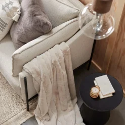 Bouclair White Sheep Faux Fur Throw* Decorative Throws & Blankets