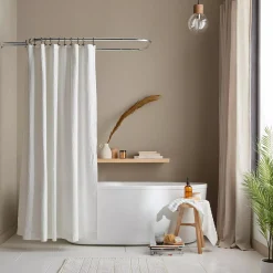 Bouclair White Waffy Essential Shower Curtain* Shower Curtains