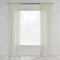 Bouclair White Wavy Sheer Curtain* Sheer Curtains & Window Sheer Panels