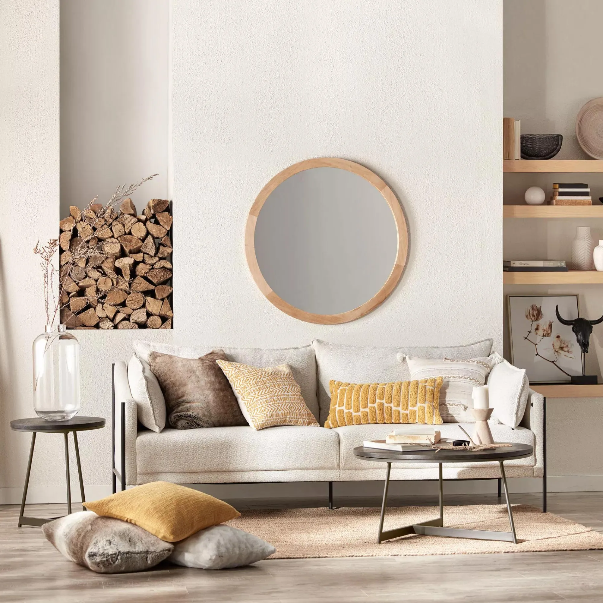 Bouclair Wolf Faux Fur Decorative Lumbar Pillow* Decorative Throw Pillows