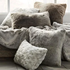 Bouclair Wolf Faux Fur Decorative Lumbar Pillow* Decorative Throw Pillows