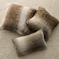 Bouclair Wolf Faux Fur Decorative Lumbar Pillow* Decorative Throw Pillows