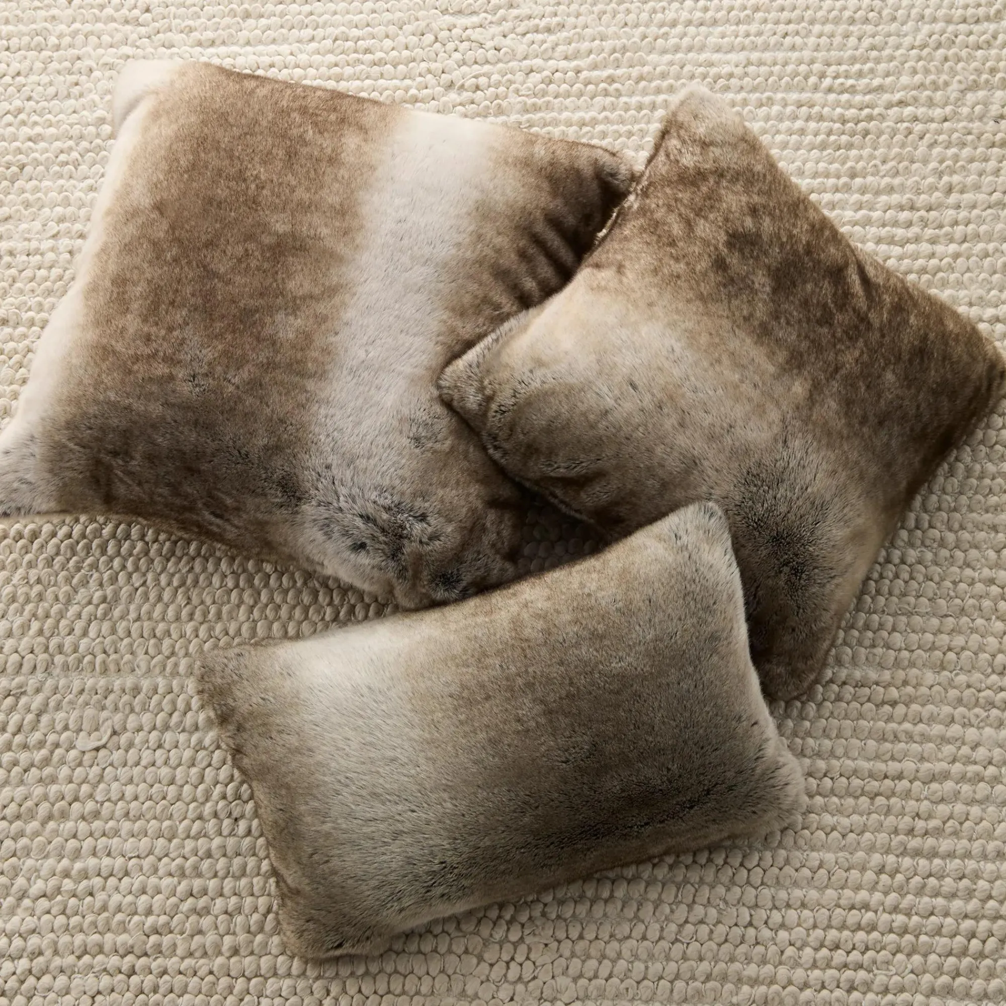 Bouclair Wolf Faux Fur Decorative Lumbar Pillow* Decorative Throw Pillows