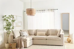 Bouclair Wood & Rattan Ceiling Lamp* Ceiling Lamps