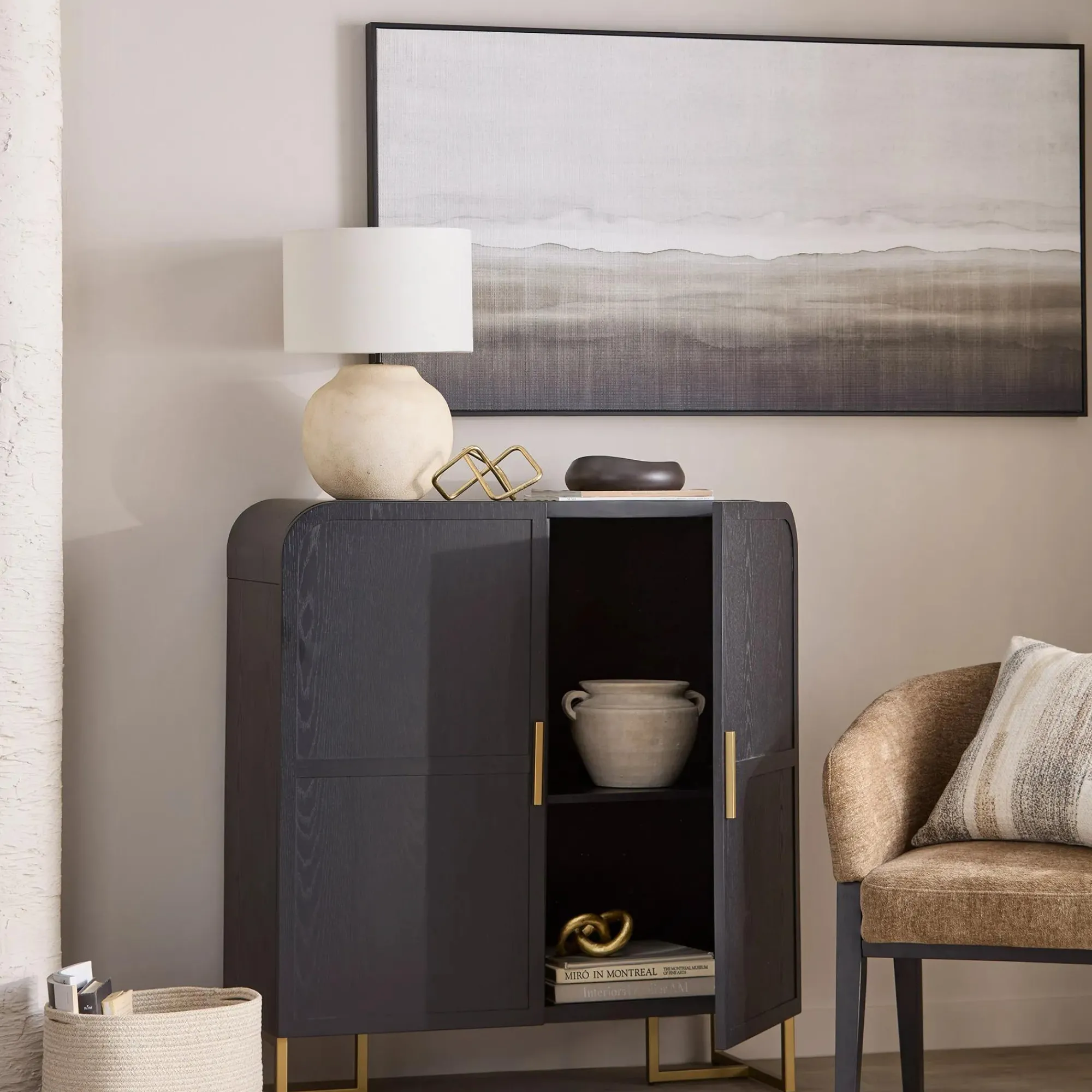 Bouclair Wood and Gold Buffet* Furniture Accessories|Buffet Tables & Credenzas