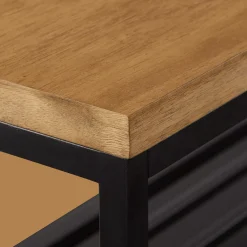 Bouclair Wood and Metal Bench with Shoe Rack* Entryway Benches Ottomans And Poufs|Ottomans & Benches