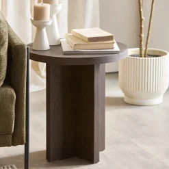 Bouclair Wooden Round Side Table* Side Tables|Coffee Tables & Side Tables