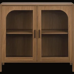 Bouclair Wooden Veneer Buffet with Glass Doors* Furniture Accessories|Buffet Tables & Credenzas